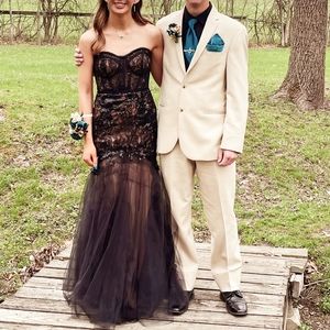 David's Bridal Black Dress Size 2 STYLE# WBM3095